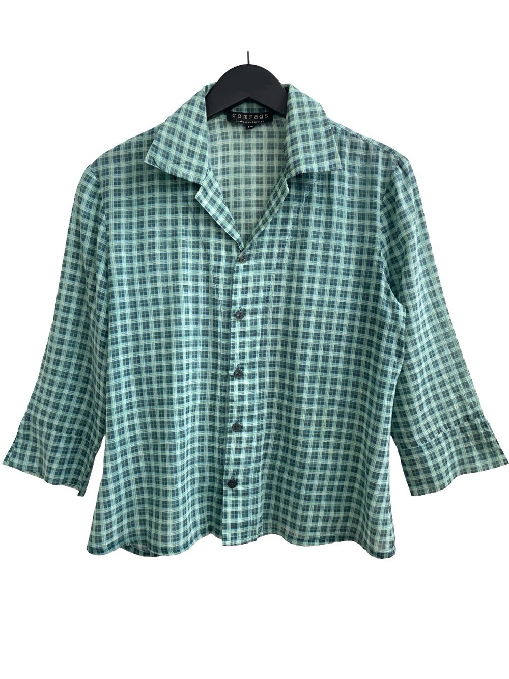 Comrags Gunhouse & Cornish Plaid Cotton Button Front Blouse, Made in Canada